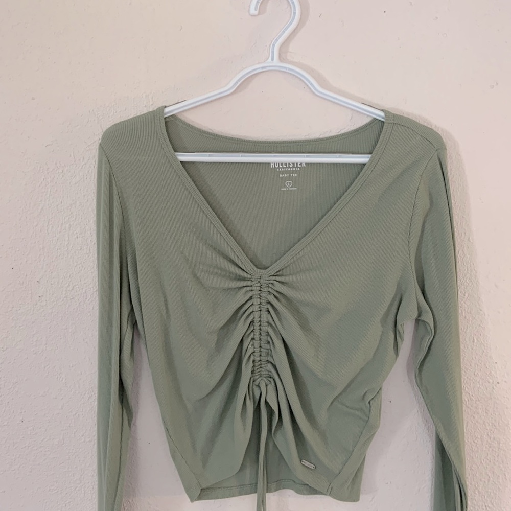Hollister Baby Tee Army Green